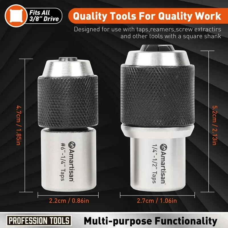 2PCS Adjustable Jaw Tap Set - 3/8 Drive Premium Steel - Versatile Tool - Image 5