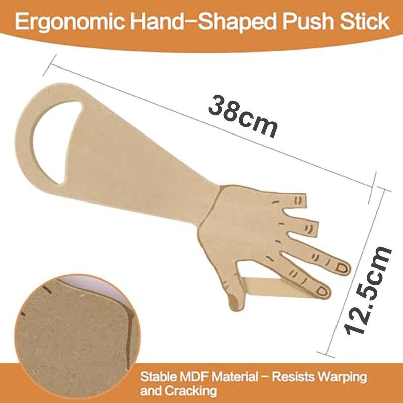 Ergonomic Hand-Shaped Push Stick | Non-Slip Safety Tool for Table Saw & Router Table - Image 5
