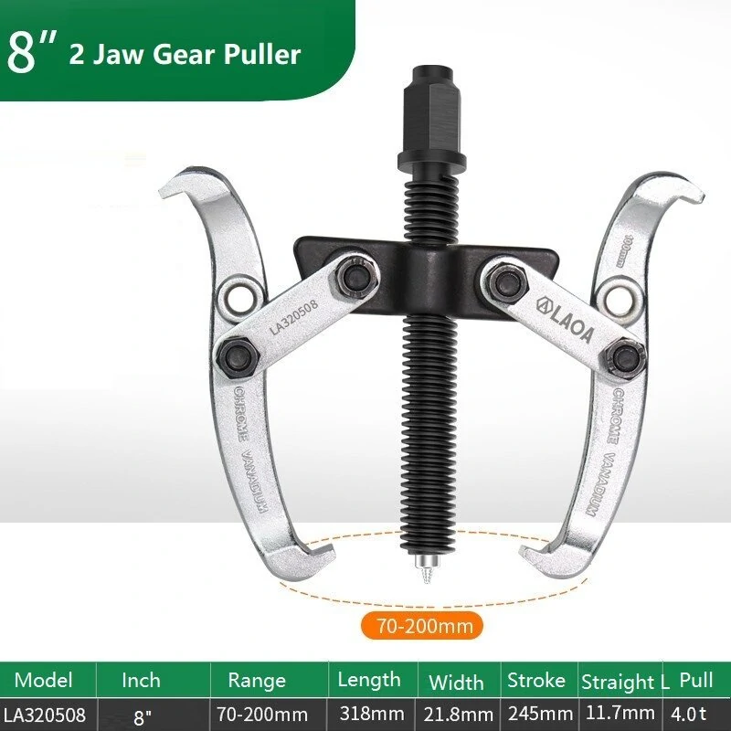 LAOA 2 Jaw Gear Puller - 4 to 12 Inch Reversible Tool for Pulleys & Bearings - Image 4