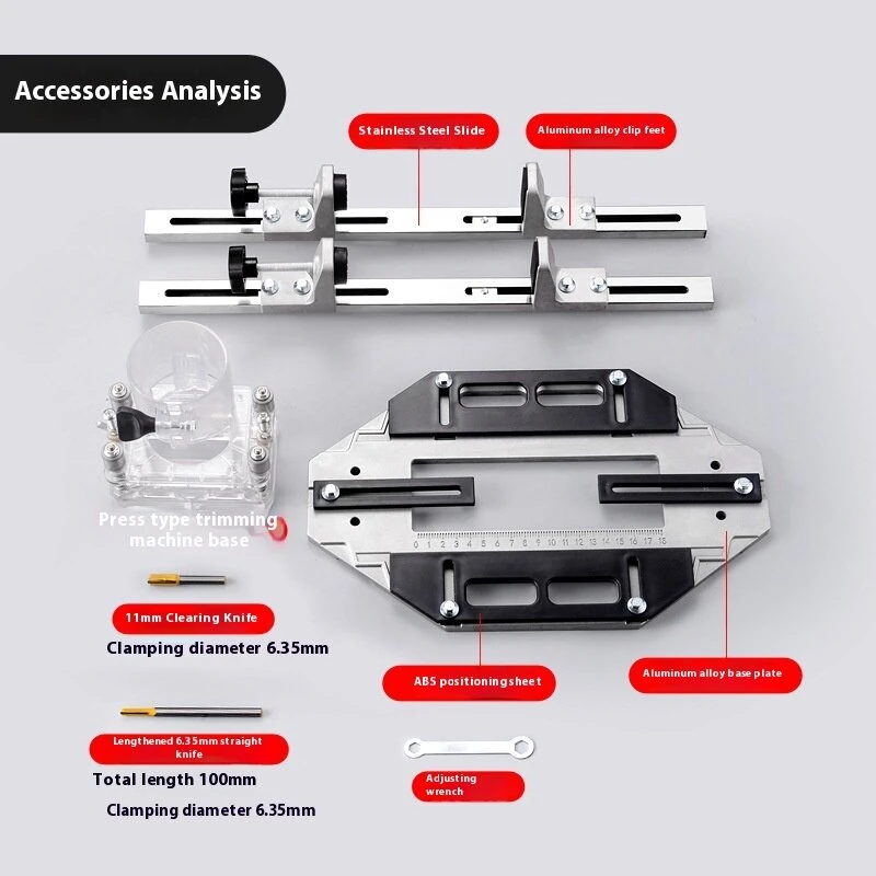 Aluminum Door Hinge Jig Guide - Woodworking Hole Opener & Lock Installation Tool - Image 5