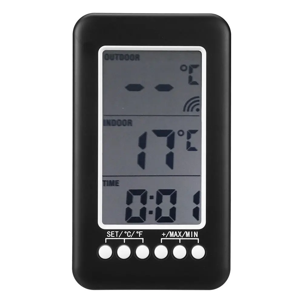 Wireless Digital LCD Thermometer | Radio Wave Time Adjust - Temperature Tool - Image 3
