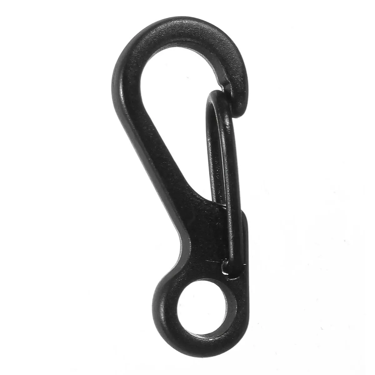 5Pcs Black EDC Tool Carabiner Keychain - Alloy Clip for Hiking Climbing Camping - Image 5
