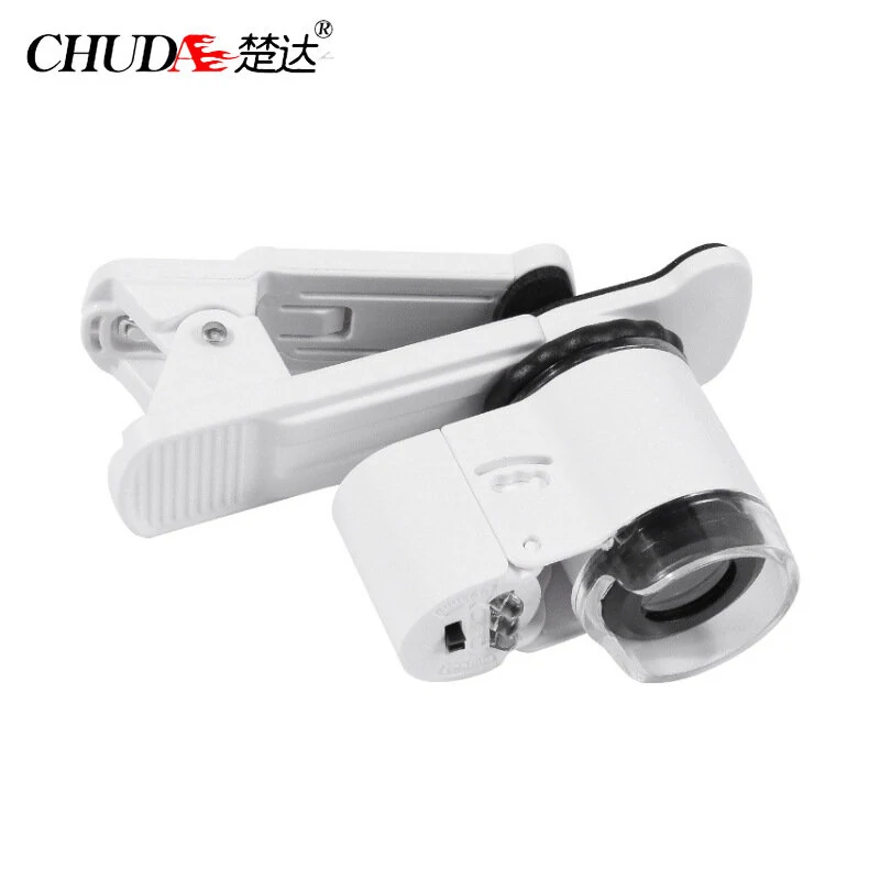 ChuDa 9882AW Mobile Phone Microscope Clip - 45x Magnification with Dual LED & UV Light - Image 4