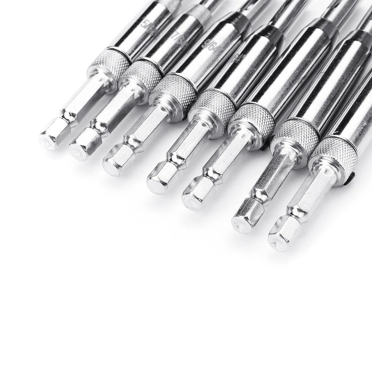 7pcs 1/4 Inch Hex Shank Self Centering Drill Bit Set | Door Lock & Hinge Pilot Tool - Image 4