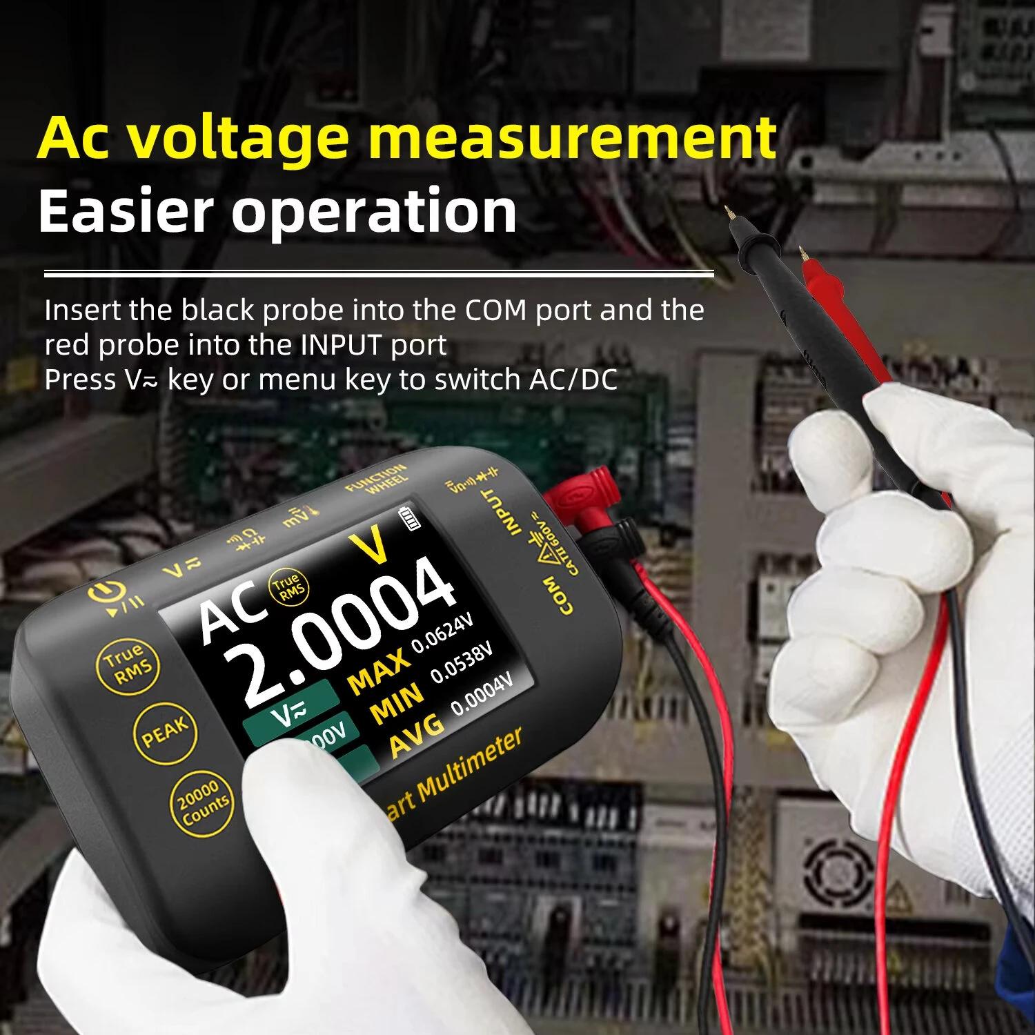 BSIDE S450 Digital Multimeter | 20000 Counts, Waveform Recording & Temp Test - Image 4