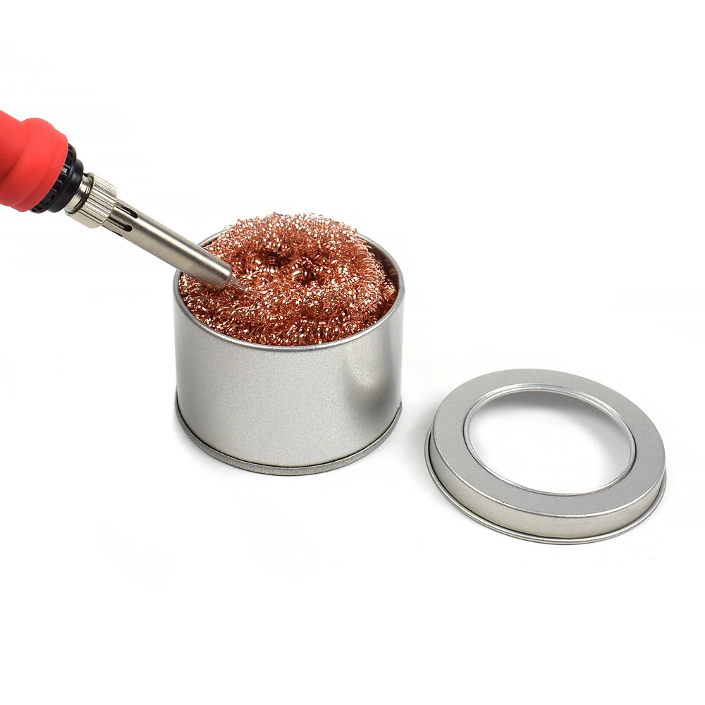 Newacalox Electric Soldering Iron Tip Cleaner with Stand | Steel Wire Cleaner & Repair Tool - Image 2