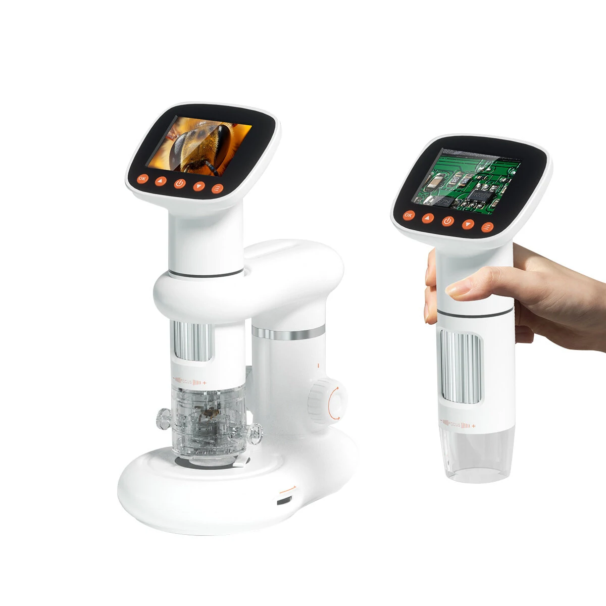 50X-1000X HD Digital Microscope with 2-inch Screen & Adjustable LED | Type-C - Image 2