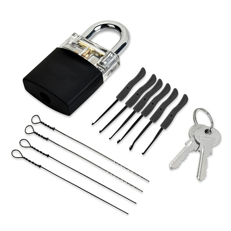 Lock Pick Set with Practice Lock & Tension Wrench - Locksmith Hand Tools - Image 4