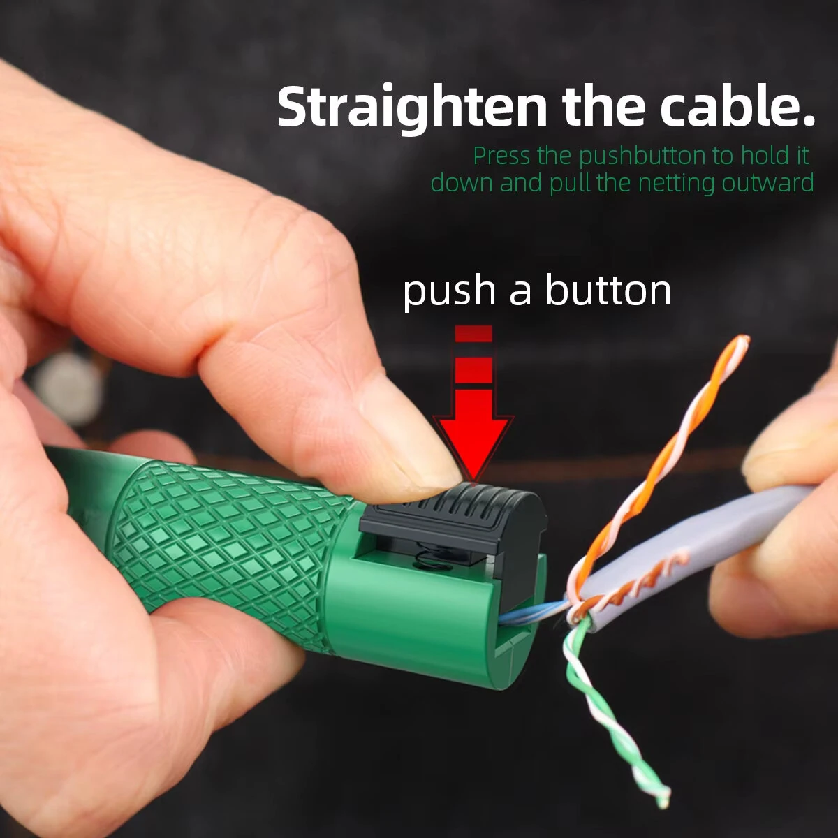 LAOA LA194205 Pen-Style Network Cable Manager | Compatible with Cat 5 6 7 8 Ethernet Cables | Lightweight Compact Wire Stripper Tool - Image 3