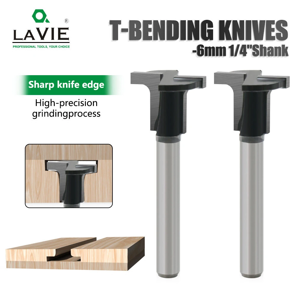 LAVIE 5PCS 1/4 Inch Shank Router Bits | 90 Degree Arc Bending for Woodworking - Image 2