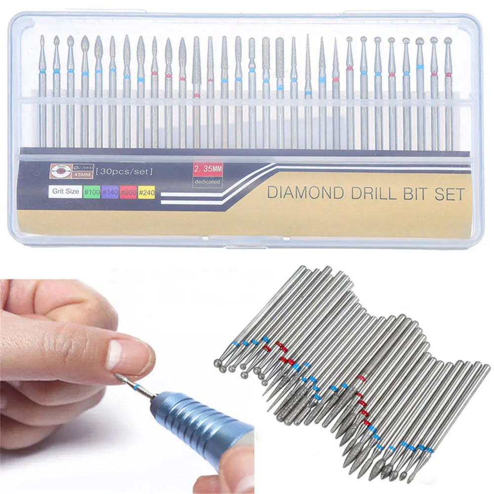 30pcs 3/32 Inch Diamond Nail Drill Bits Set | Art Nail Manicure Pedicure Tools - Image 4