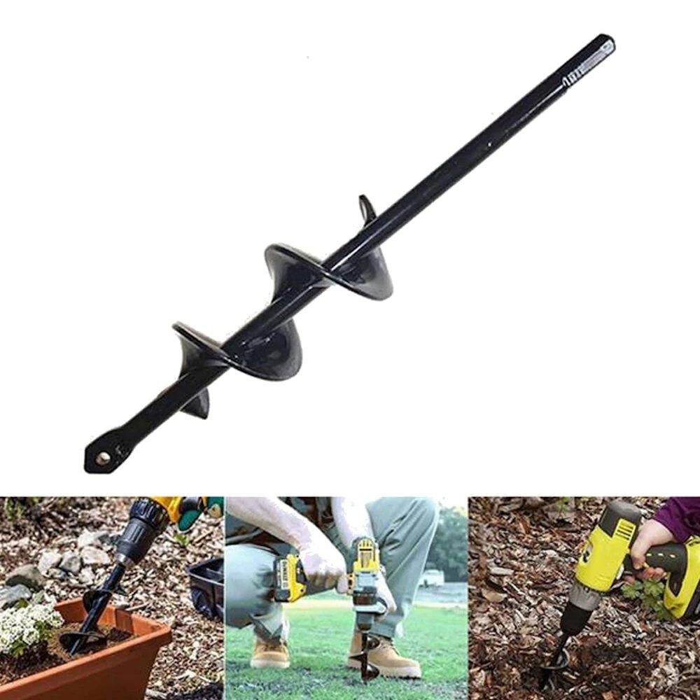 4-8cm Gardening Plant Auger Drill Bit | Short Rod Earth Auger for Post Hole Digging - Image 2