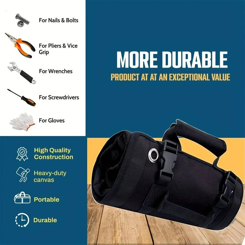 Heavy Duty Waterproof Oxford Tool Bag | Large Capacity Multi-Pocket Organizer - Image 5