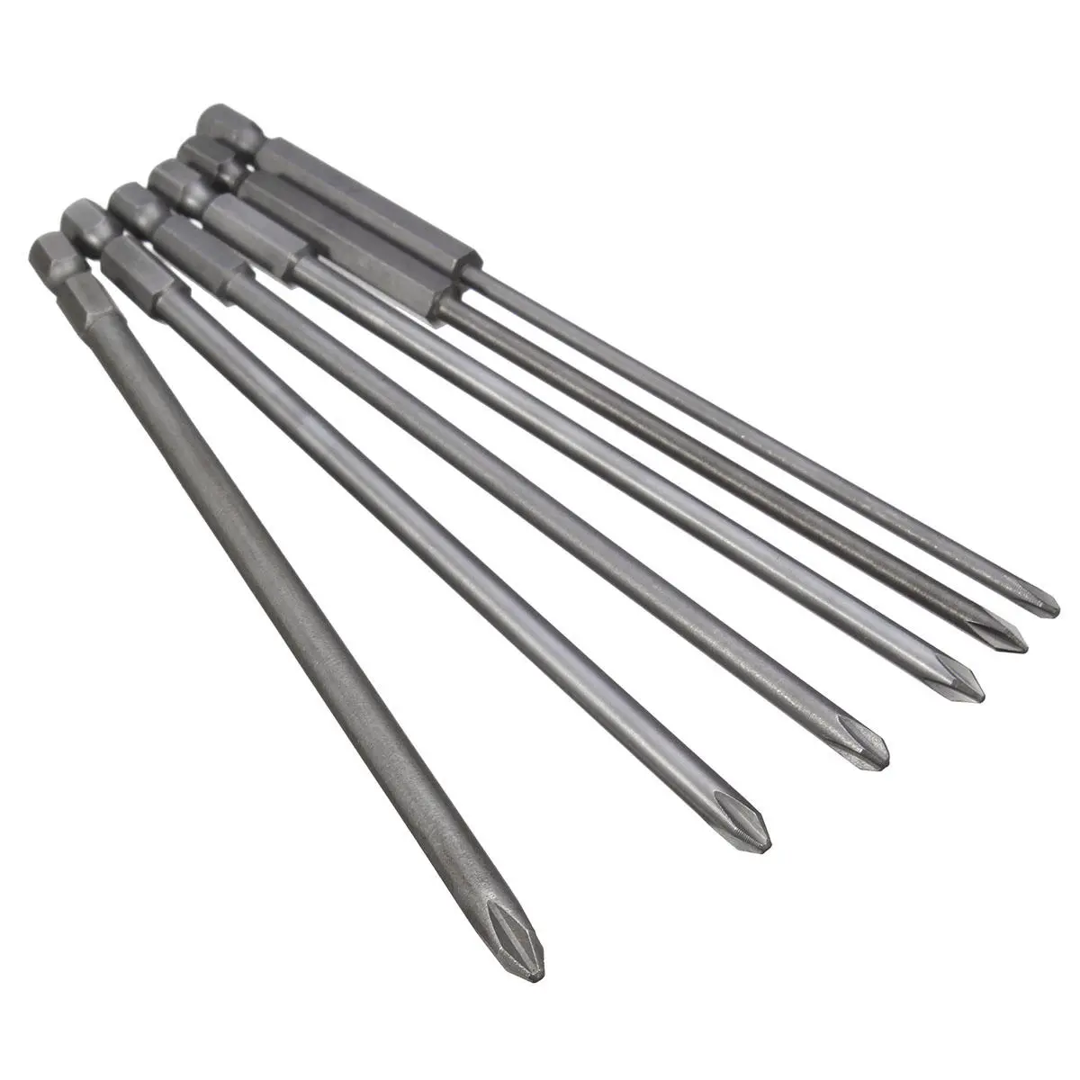 BrandName 6pc 150mm 1/4 Magnetic Hex Cross Head Screwdriver Bit Set - Image 4