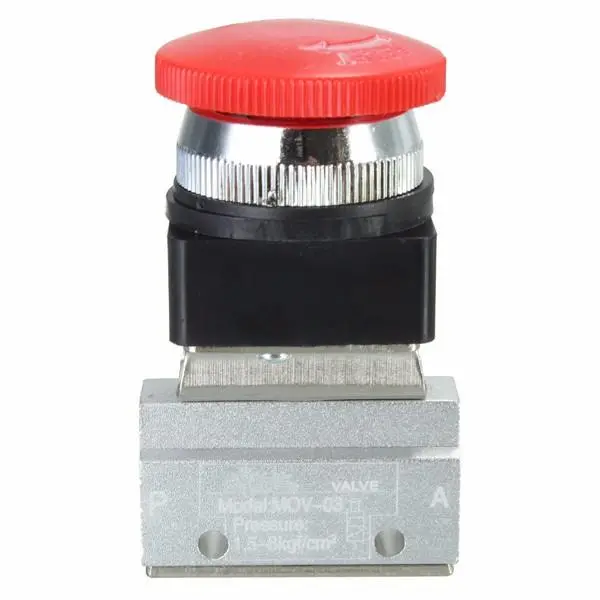 2 Way Pneumatic Valve - 1/8 Inch Thread Push Button Switch | 2 Position - Image 3
