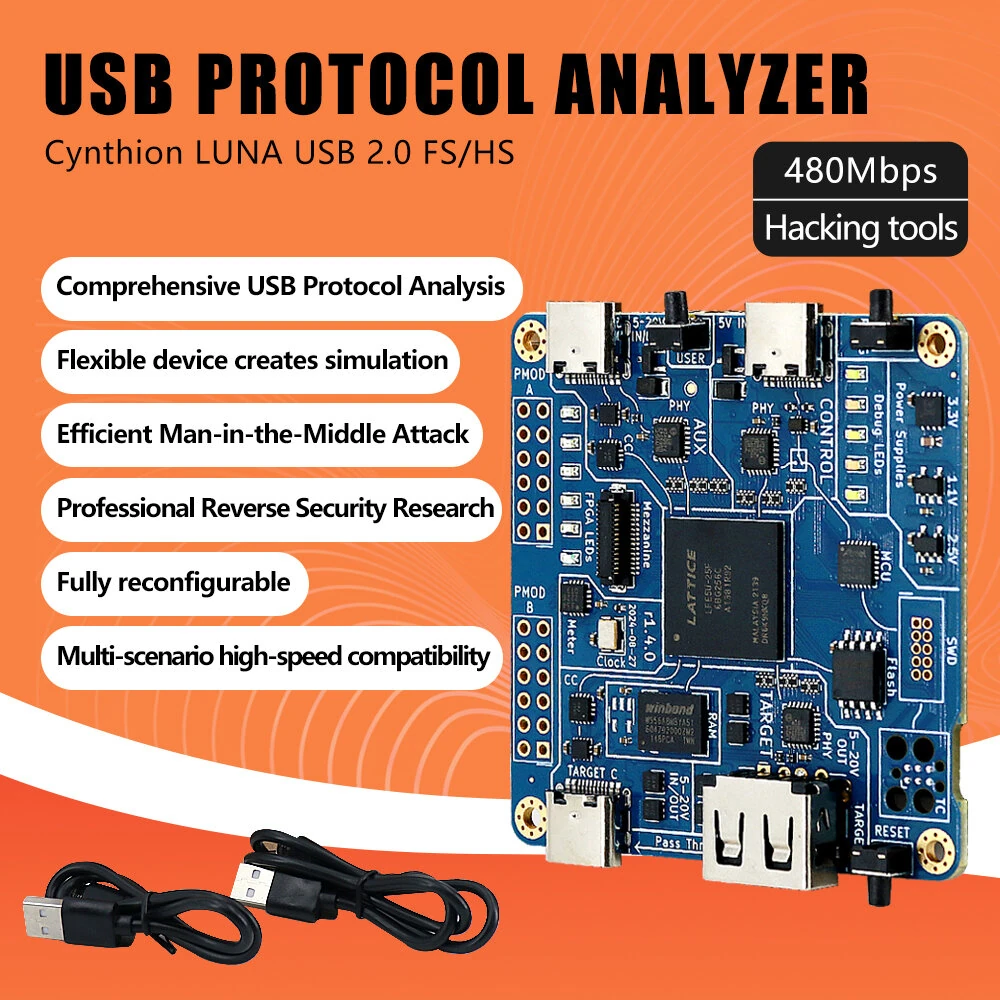 Cynthion LUN 837L USB 2.0 Protocol Analyzer | 3x USB-C, FPGA, Cross-Platform - Image 2