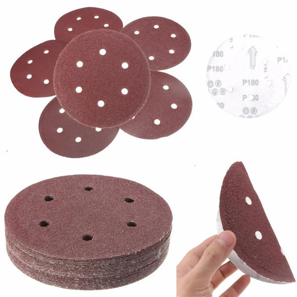 25pcs 6 Sanding Discs 40-240 Grit 6-Side Abrasive Paper for Sanding Tools - Image 3