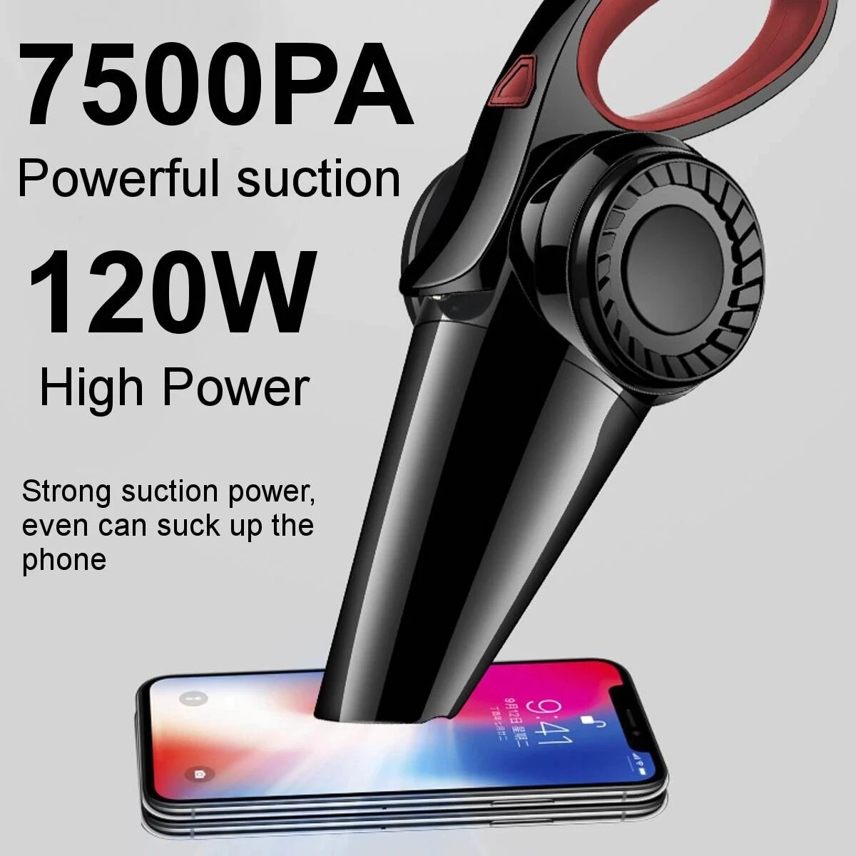 Auto Car Handheld Vacuum Cleaner - 7500Pa 120W Wireless Wet & Dry Mini Vacuum - Image 2