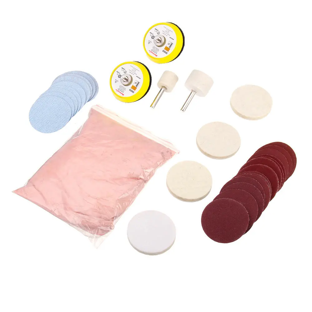 Glass Polishing Kit - 39pcs M6 Thread Sanding Pad & Cleaning Tools - Image 2