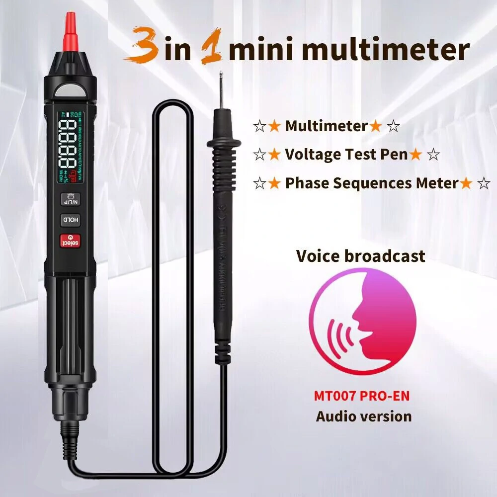 MUSTOOL MT007 Pro True RMS Digital Multimeter - Voltage Tester Pen & Phase Meter 3-in-1 - Image 2