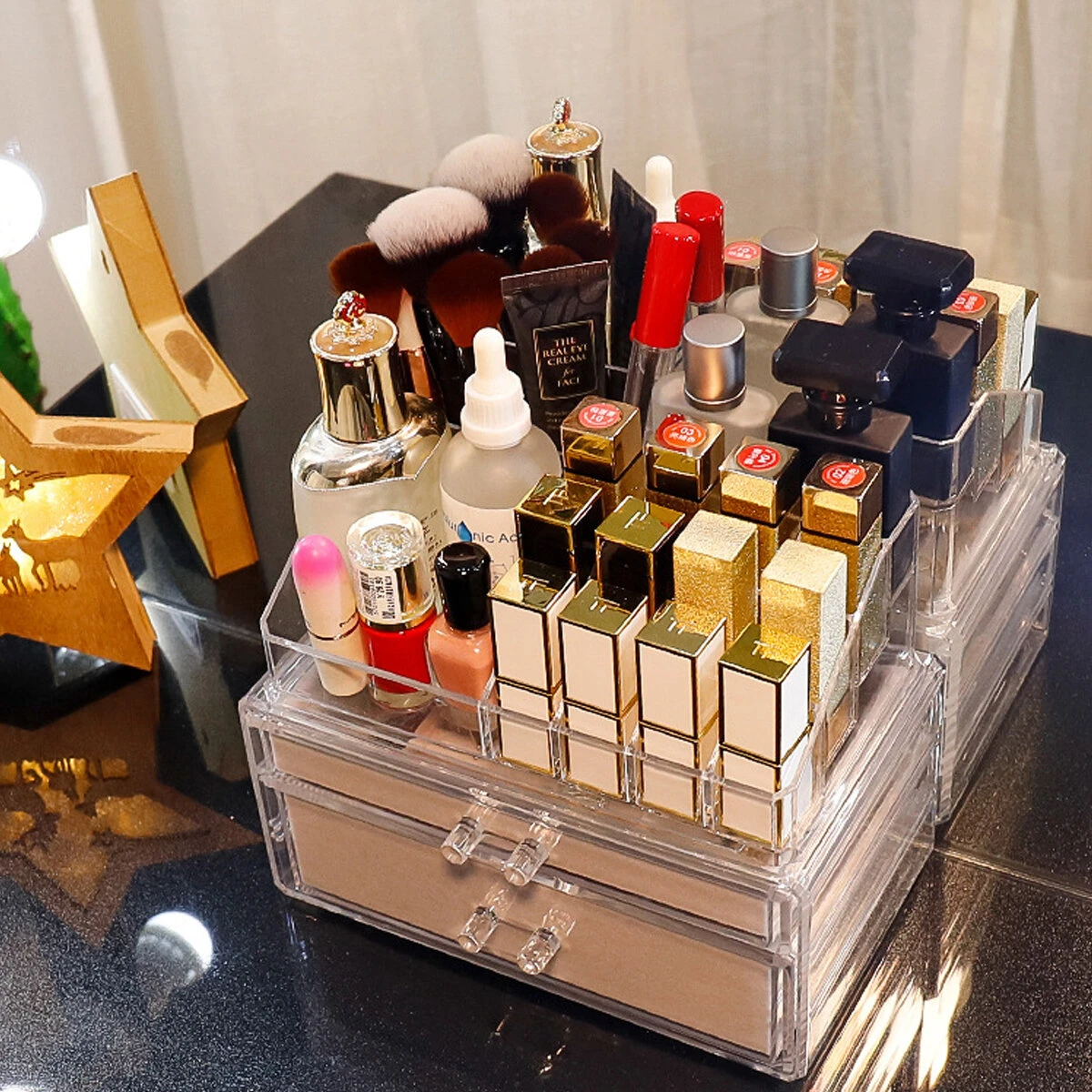 Acrylic Jewelry & Cosmetics Storage Box - Transparent Drawer Organizer - Image 4