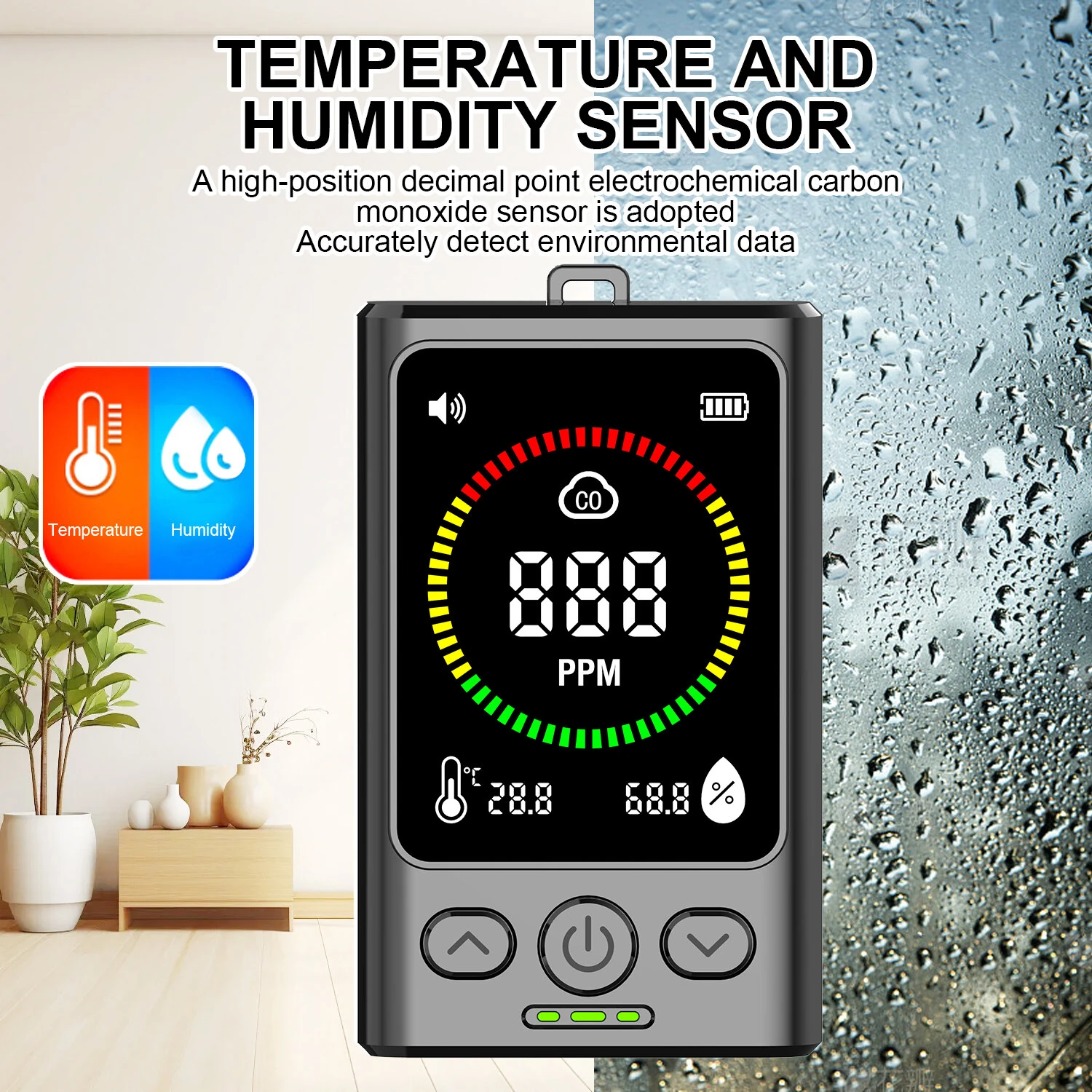 Carbon Monoxide Alarm | Portable CO Monitor 0-999ppm | LED Display & Type-C Charging - Image 3