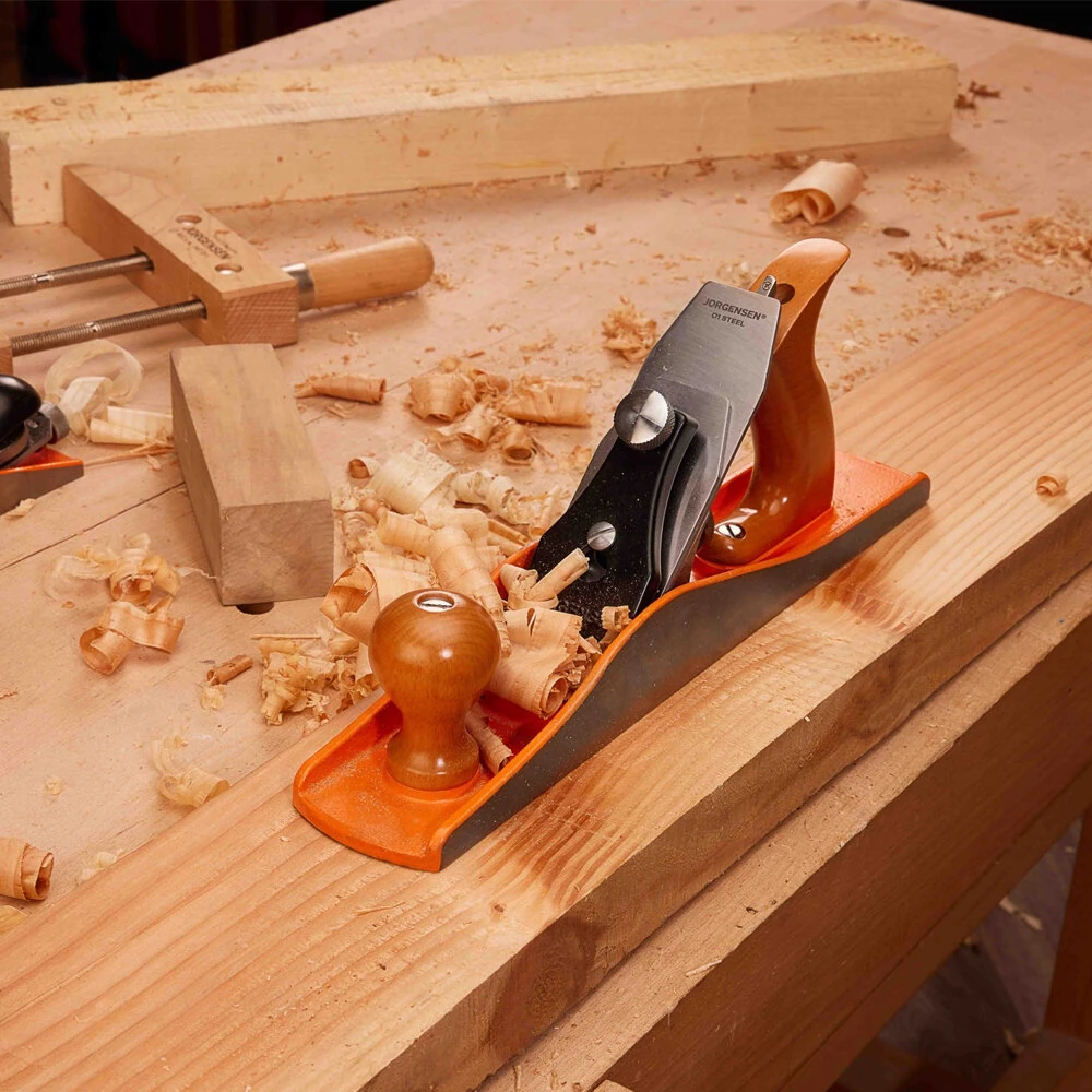 JORGENSEN Bench Plane - 3.0mm Pro O1 Steel Blade - Ductile Iron Construction - Image 3