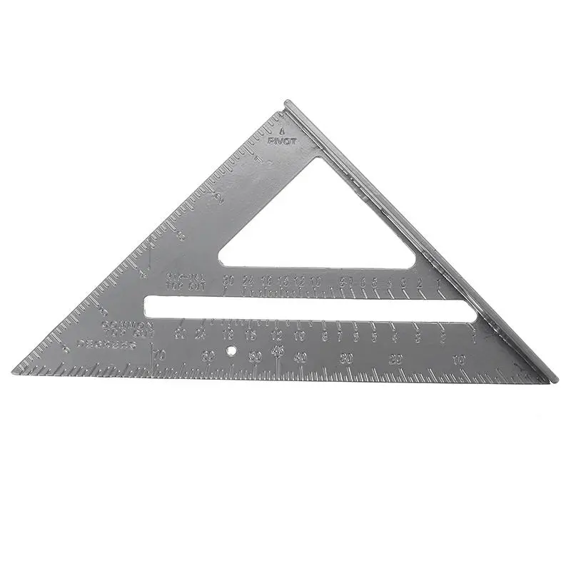 7 Inch Aluminum Alloy Triangle Ruler - Metric Woodworking Square & Layout Tool - Image 2