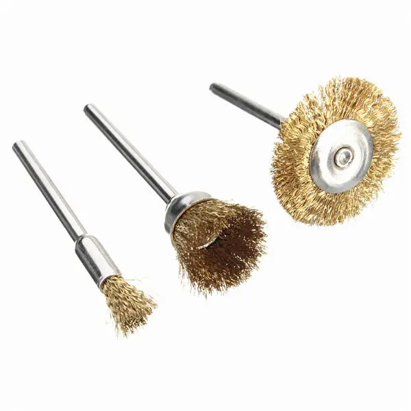 36pcs Copper Steel Wire Polishing Wheel Brush for Dremel - 3.175mm Shank - Image 4