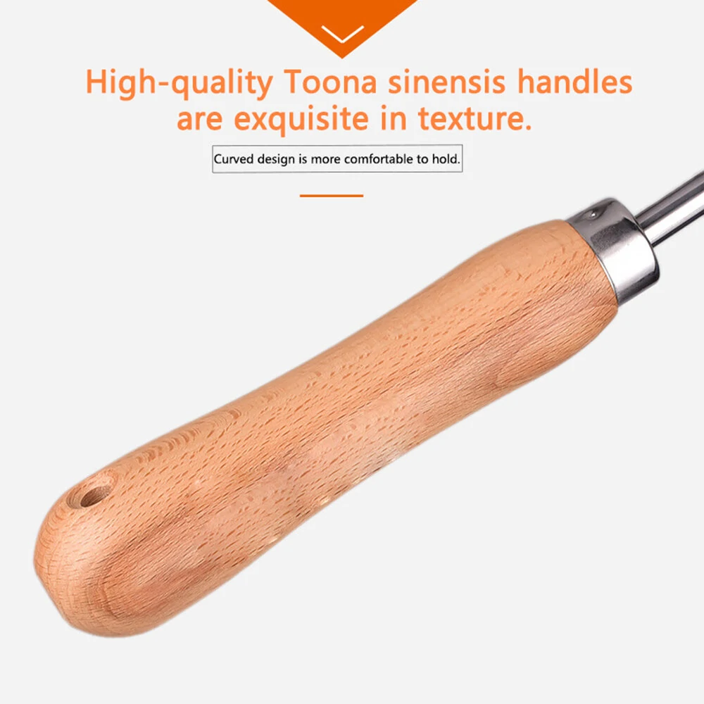 Stainless Steel Multi-functional Drafting Saw Shovel - Wooden Handle Grass Cutting Knife for Gardening - Image 5