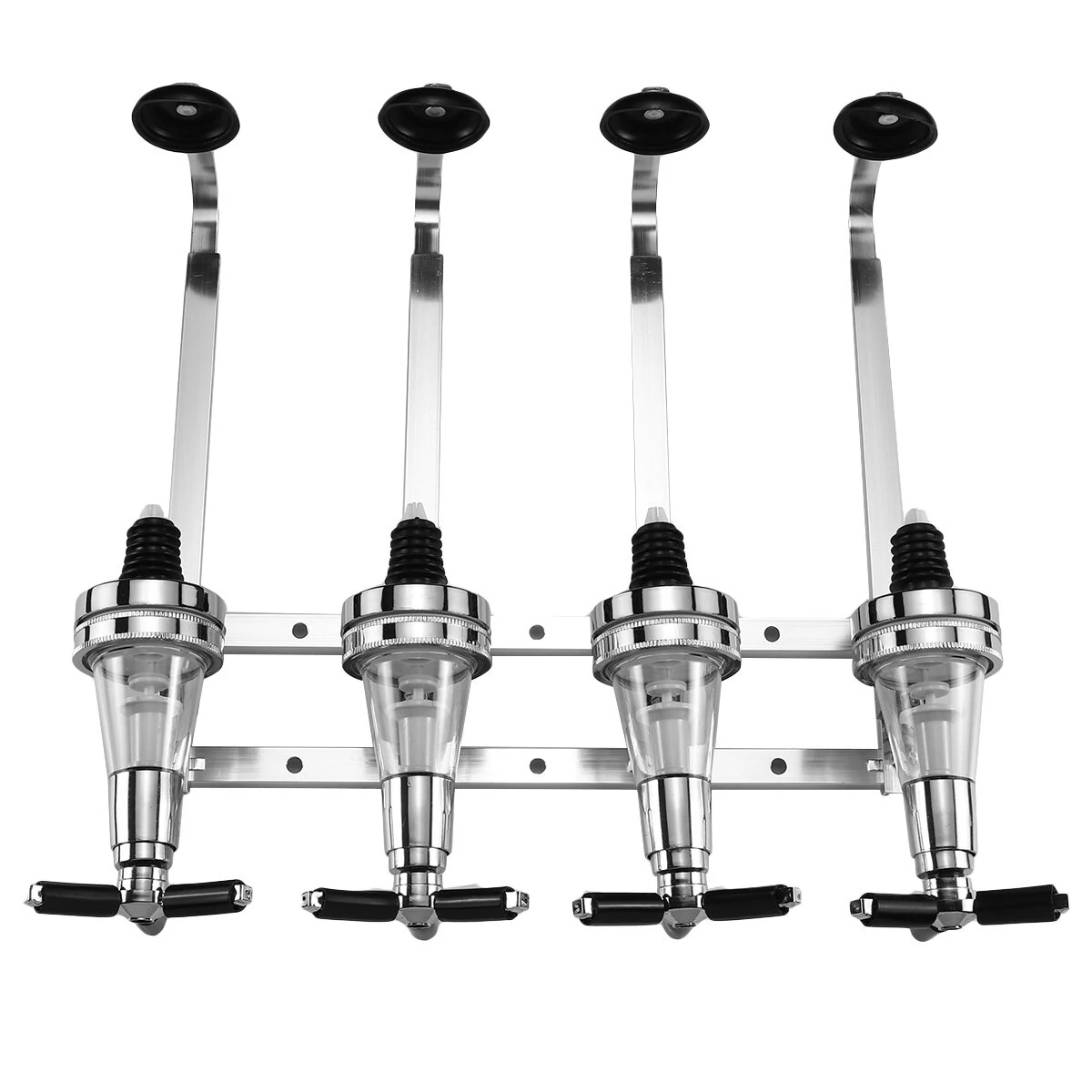 Rotary & Wall Mounted Aluminum Alloy Bar Butler Drink Holder - 4 Bottles - Image 2