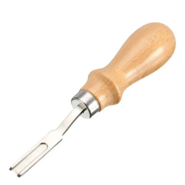 Leather Craft Tool Kit - 13Pcs Hand Awl Skiving Groover & Sewing DIY - Image 5