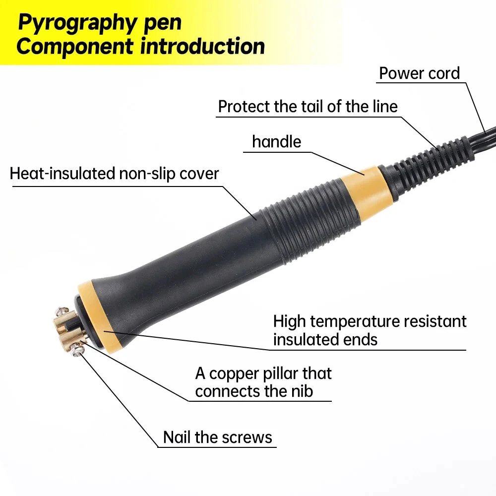 Electric Soldering Iron Pen 50W | Adjustable 1000°C Wood Burning & Pyrography Tool - Image 5