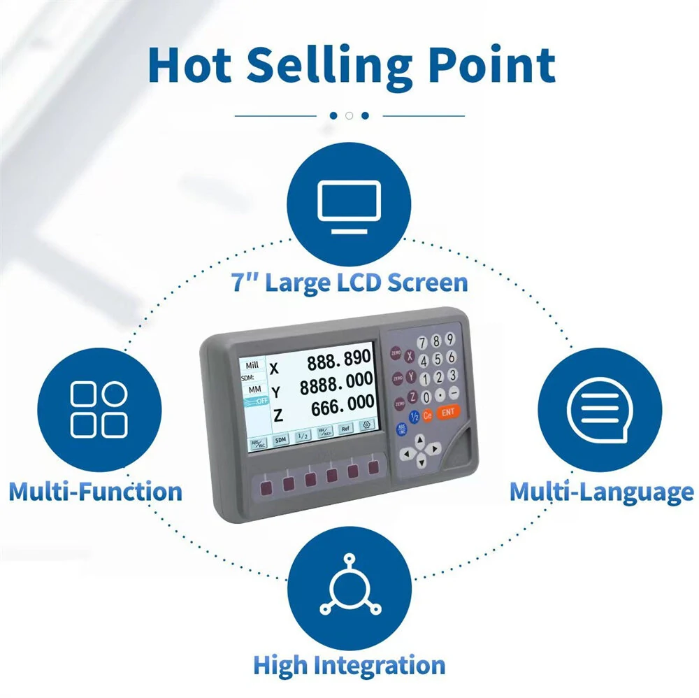 DITRON 3 Axis LED Digital Readout Display Kit | 1.7 True Color LCD | High Precision Measurement Tool - Image 4