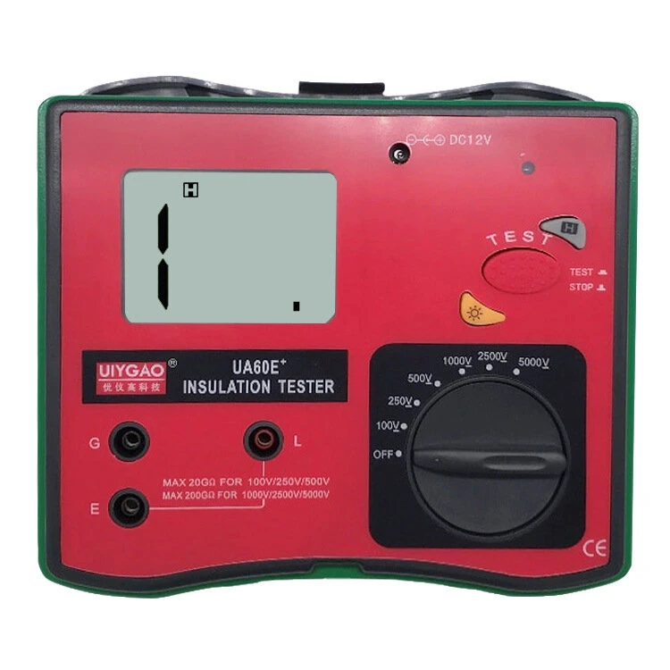 UYIGAO UA60E+ Digital Megohmmeter - 5000V Insulation & Surface Resistance Tester - Image 3