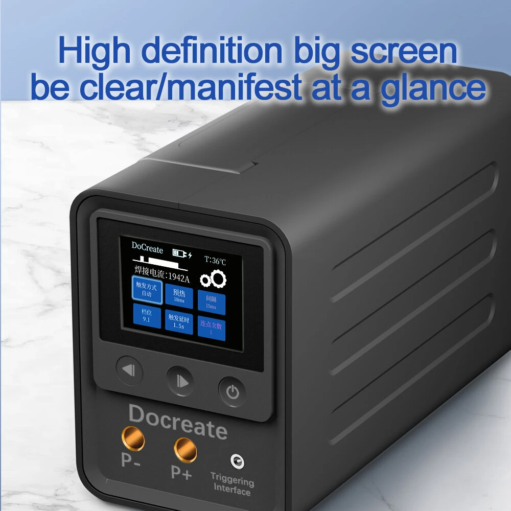 Docreate-705 Digital Spot Welder | 2.4 Inch Screen | Portable & Lightweight | AC100-240V - Image 4