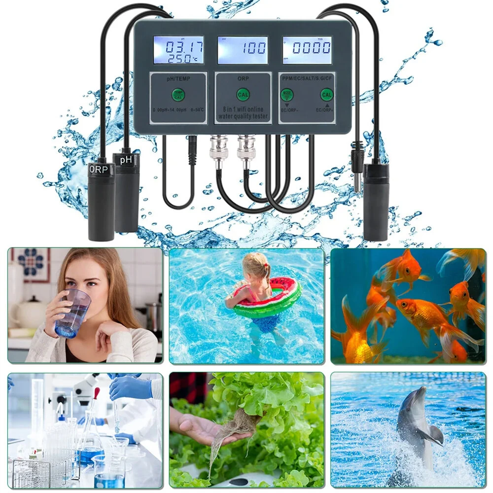 Tuya Smart Water Quality Tester - PH ORP TDS EC Salt Monitor | WiFi Data Logger for Aquarium - Image 4