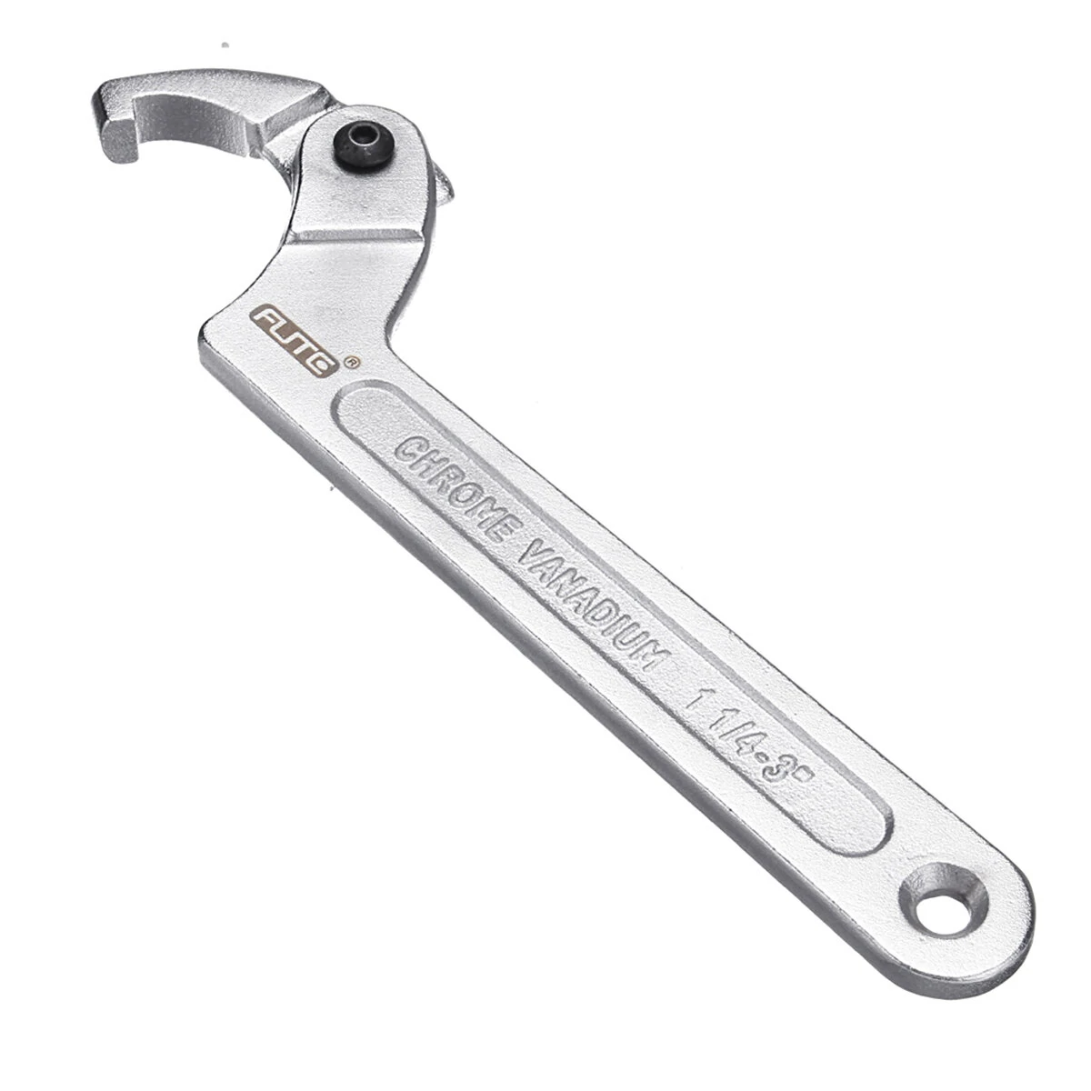 Chrome Vanadium Adjustable C-Spanner Wrench | 19-120mm Range | Hook Wrench Tool - Image 3
