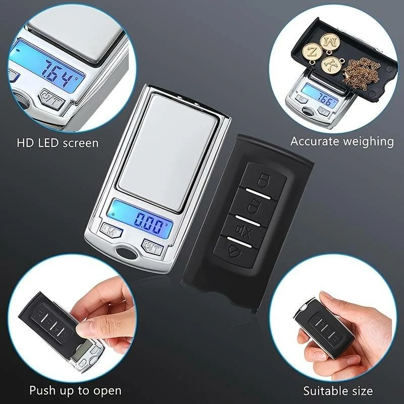 Mini Digital Pocket Scale - 0.01g Accuracy | 100g/200g Capacity | LCD Backlit for Jewelry & Food - Image 5