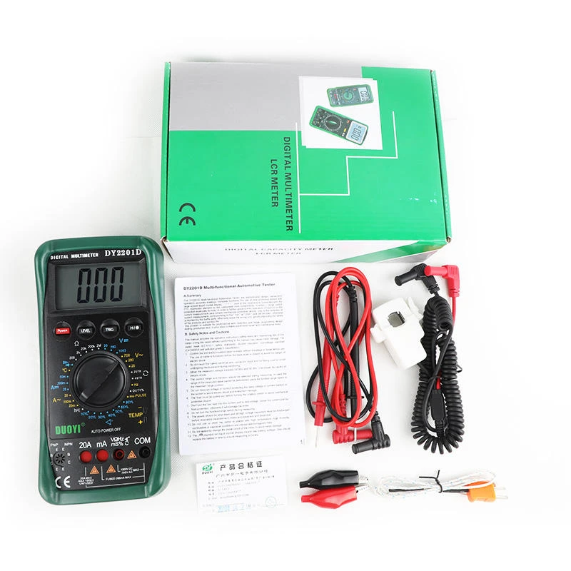 DUOYI DY2201D Automotive Multimeter - LCD Digital Tester with RPM & Temperature - Image 3