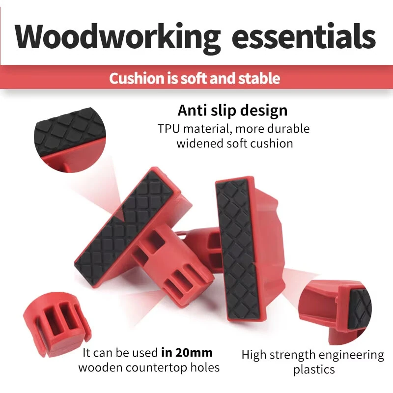 4PCS 20mm MFT Bench Dogs - Non-Slip Workbench Stops for Positioning & Stability - Image 4