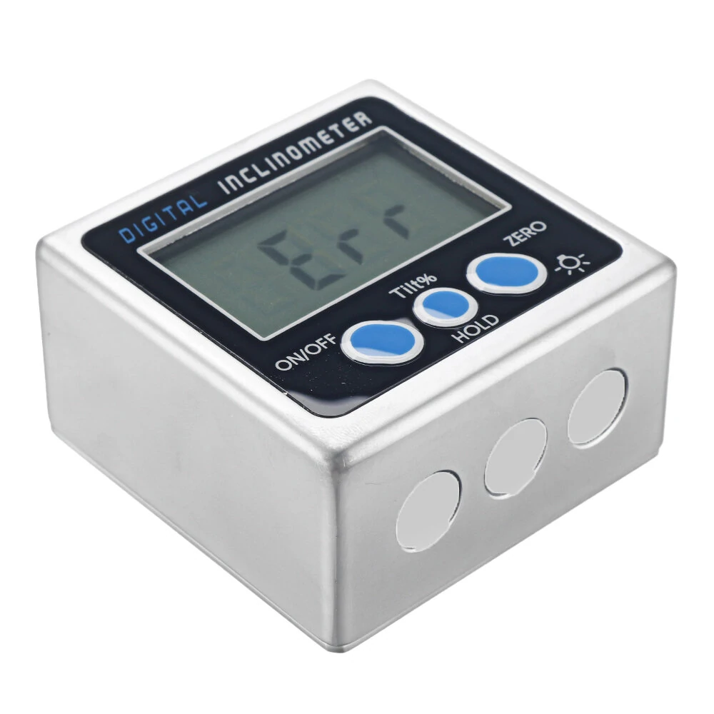 Metal Digital Protractor Angle Finder | 360° Inclinometer w/ Magnetic Base - Image 3