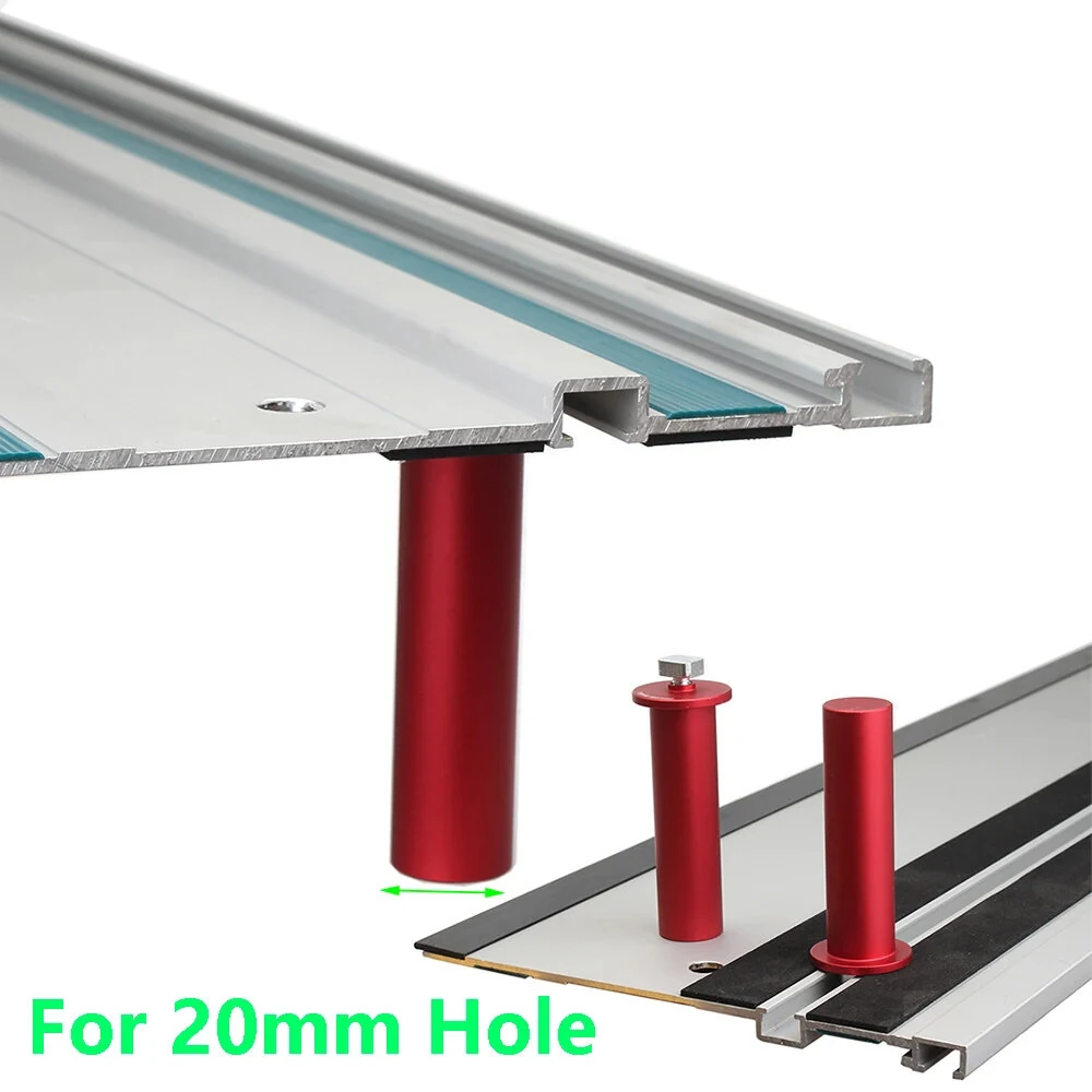 Aluminum Dog Hole Limit Blocks - 20mm Workbench Guide Rail Track Peg Brake Clamp - Image 3