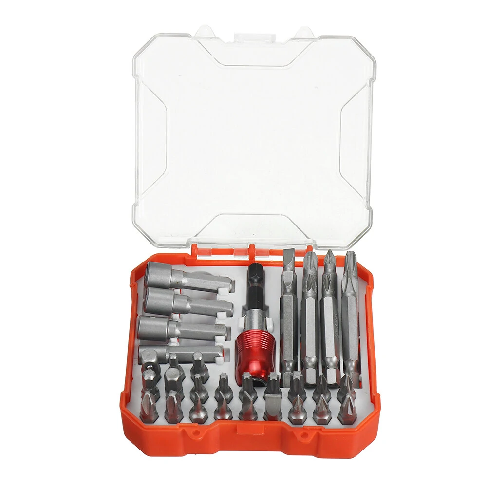 Hi-Spec 34Pcs 1/4 Shank Screwdriver Bit Set | Chromium Vanadium Sleeve Set - Image 2
