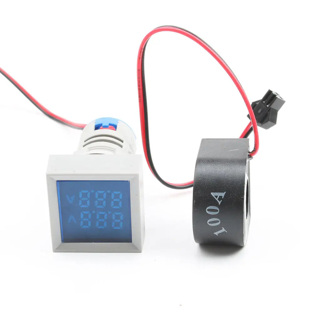 Pilot Lamp Light Dual 22mm Digital Voltmeter Ammeter - AC 50-500V 0-100A | Dual LED - Image 5