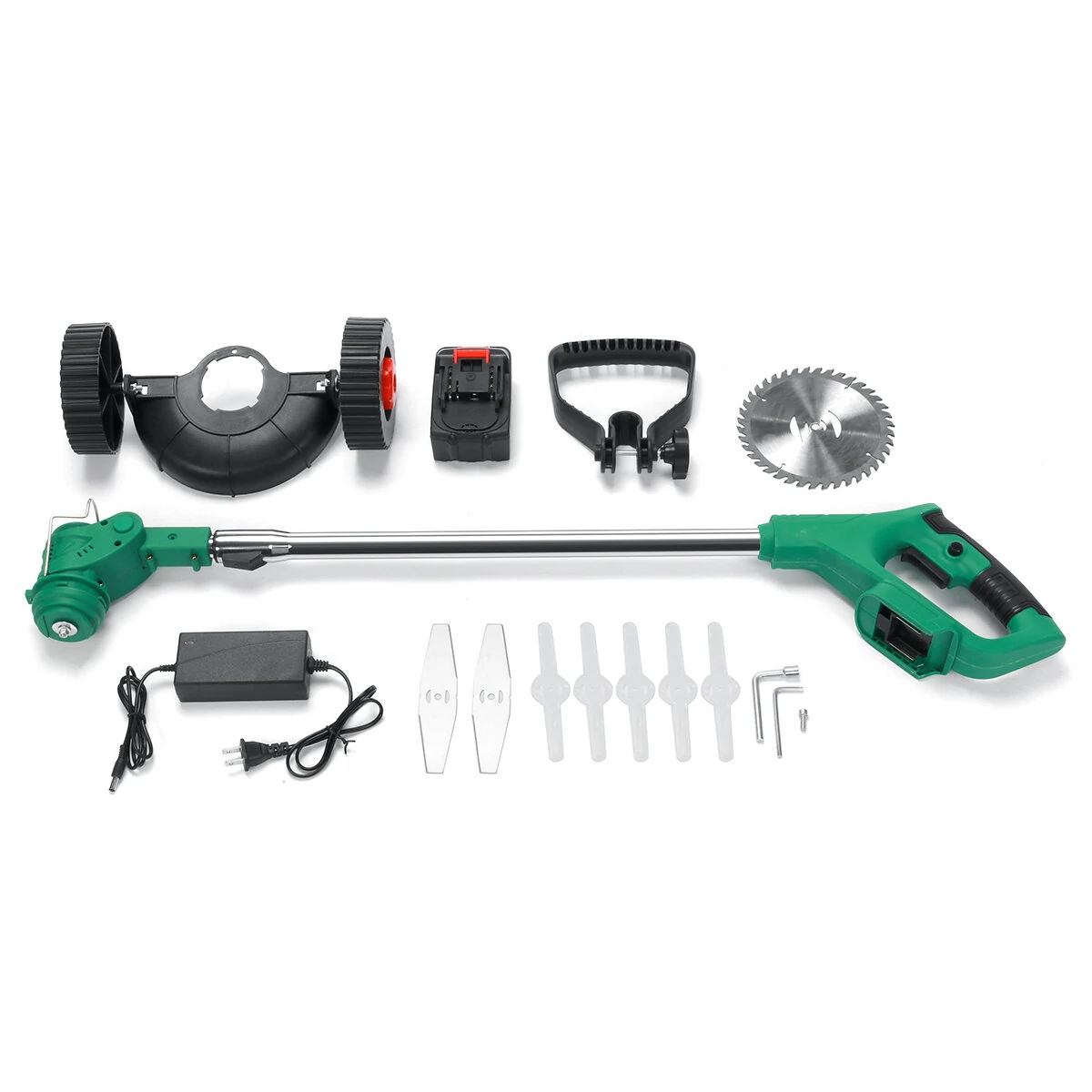 Cordless Electric String Trimmer Weed Eater - 6000rpm Grass Cutting Machine w/ Battery - Image 2