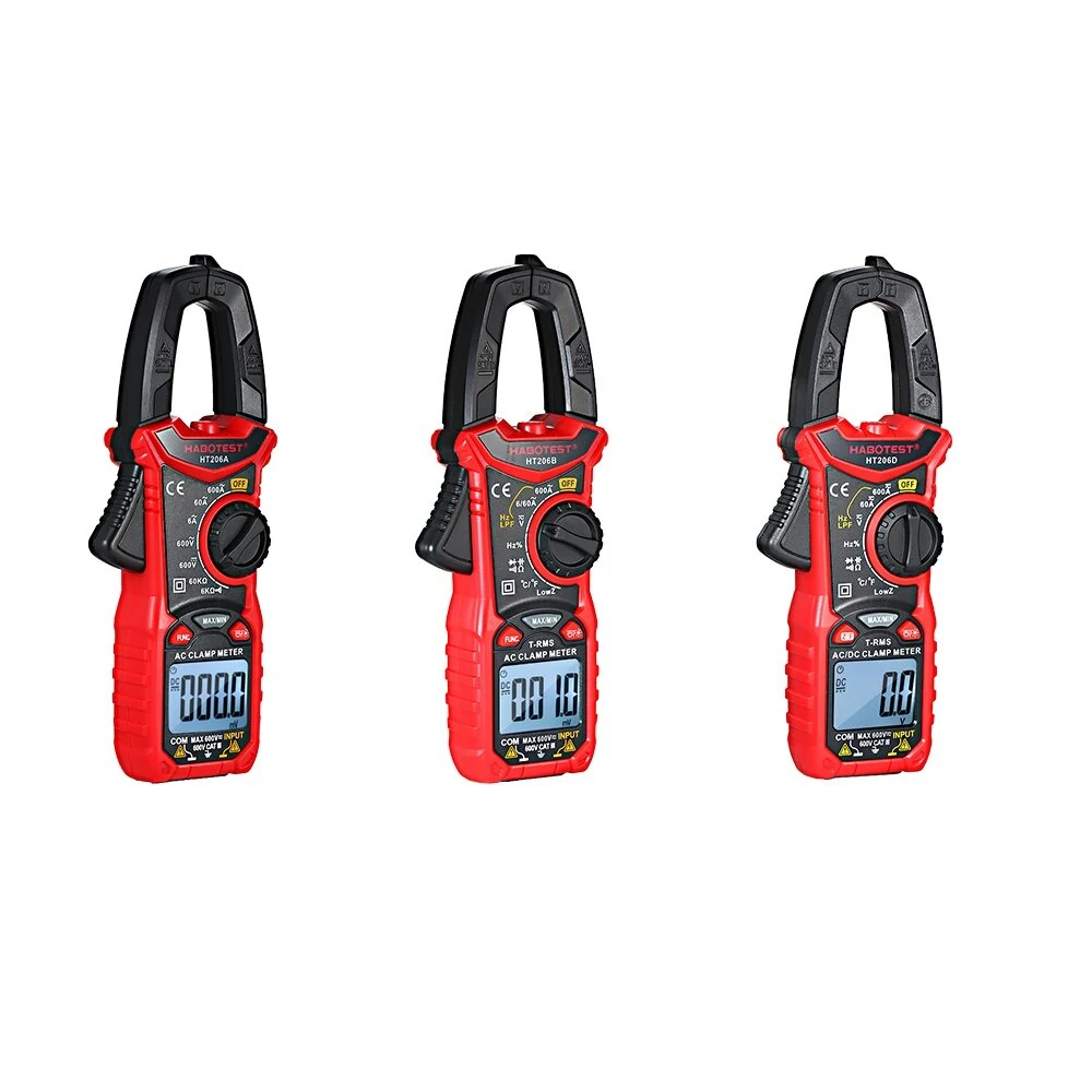 HT206A Digital Clamp Meter - AC/DC Voltage & Current Tester with NCV - Image 2