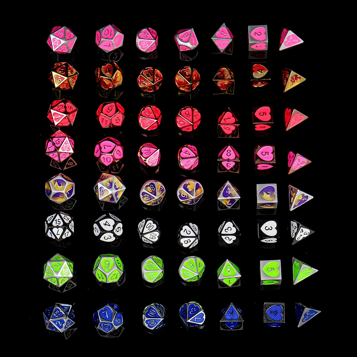 Zinc Alloy Polyhedral Dice Set - 7Pcs for DND RPG MTG & Tabletop Games - Image 4