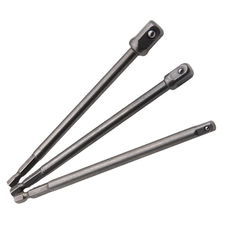 8PCS Electric Screwdriver Bit Set - 1/2, 3/8 & 1/4 Inch Hex to Square Adapter Rods - Image 4