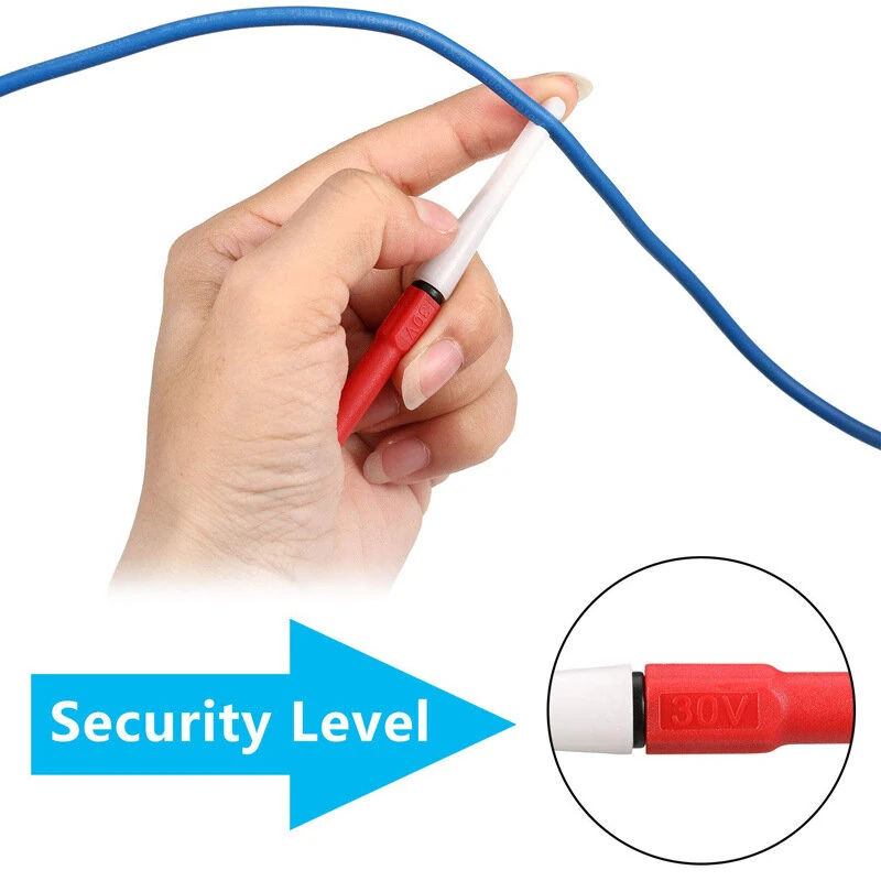 Multimeter Test Probe Needle Set | 4mm Banana Socket | ABS Stainless Steel Sharp Tips - Image 4